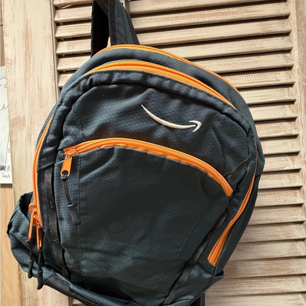 Amazon Black and Orange Men's Backpack Classic